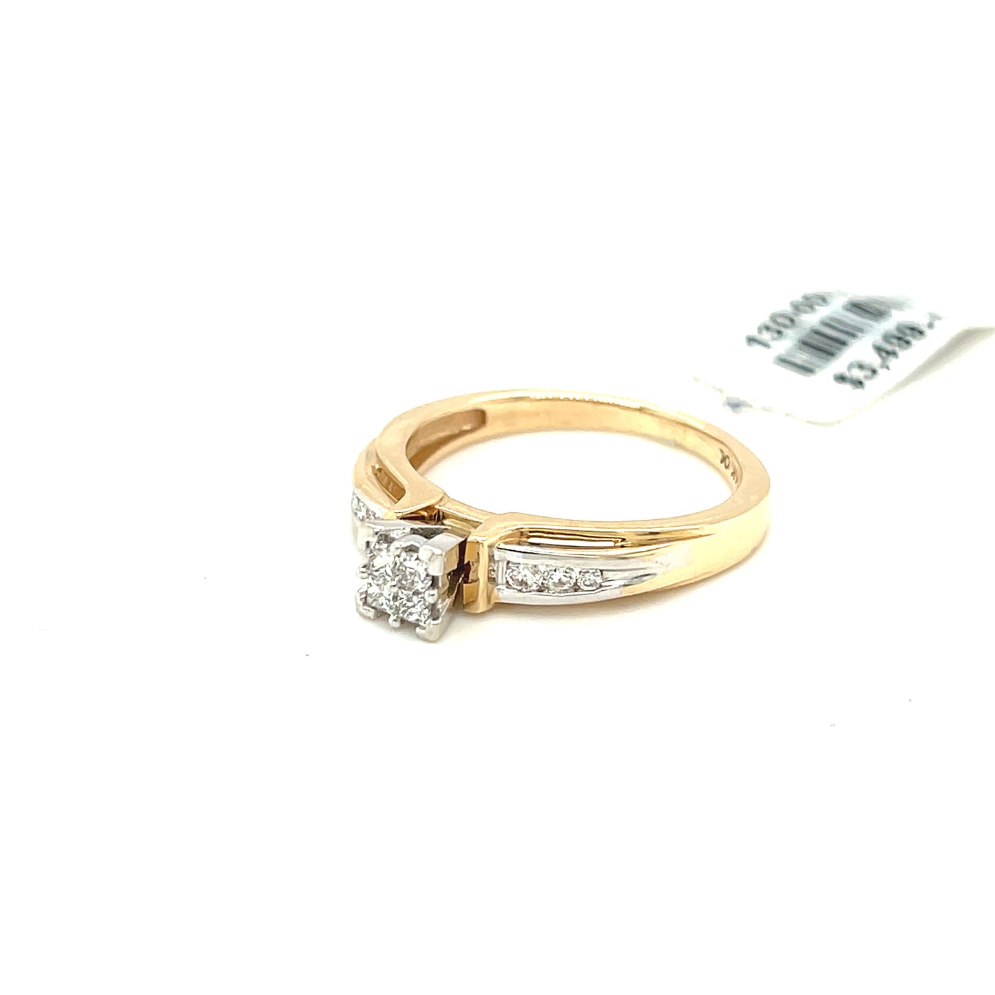 14KY Gold 0.25ct Diamond Ladies Ring, I2, GH