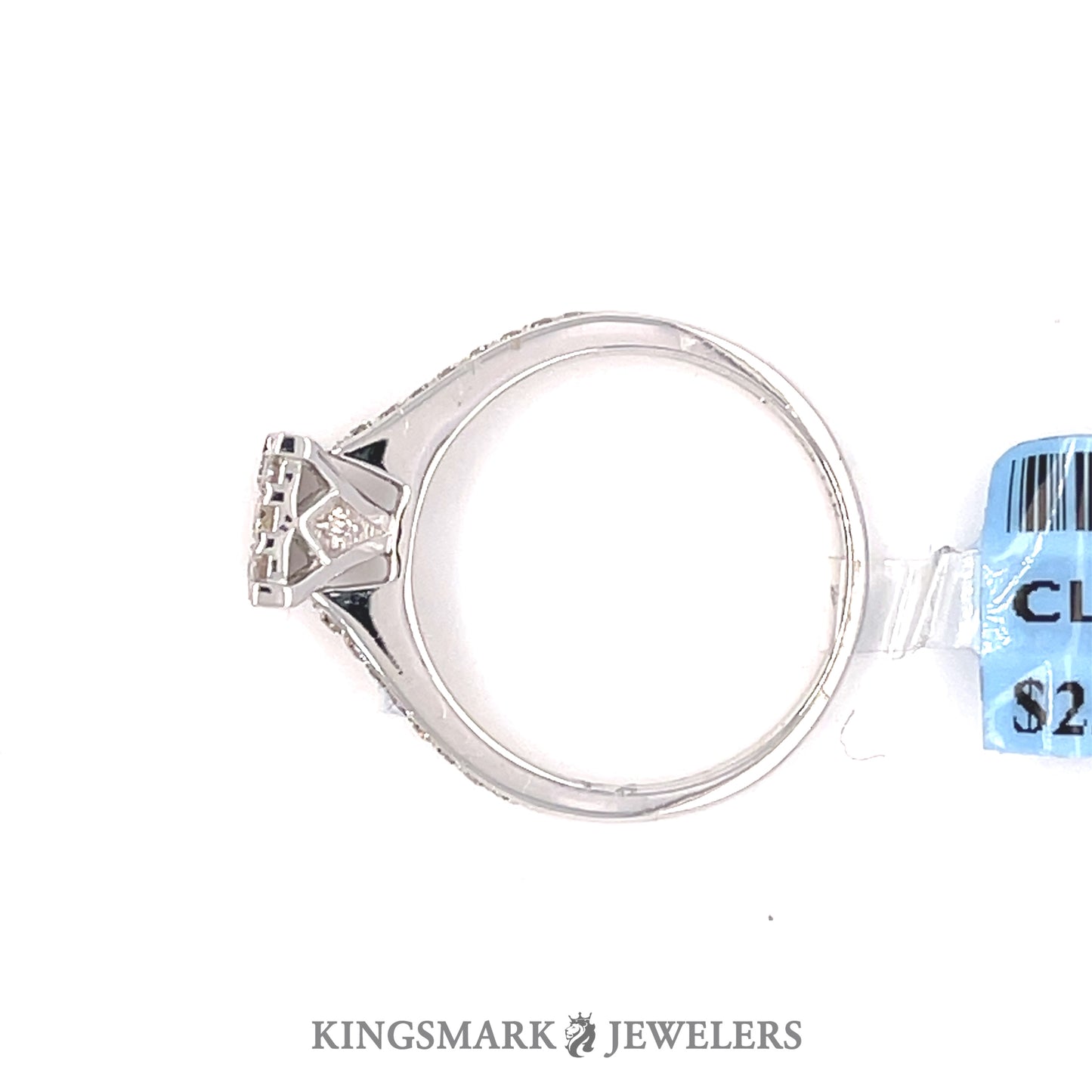 14K White Gold 0.35ct Diamond Cluster Ring SI, G