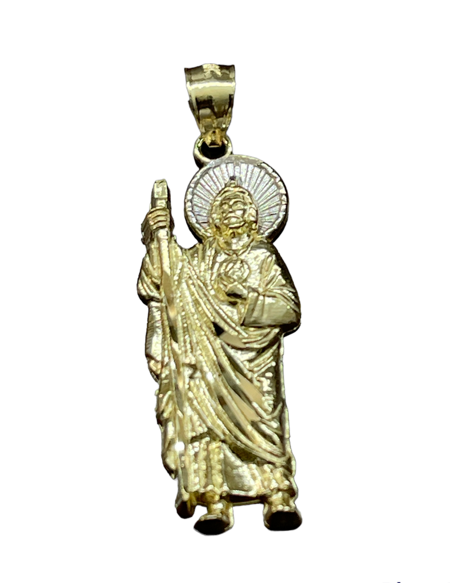10K Y.Gold 2-Tone Small St. Jude Charm
