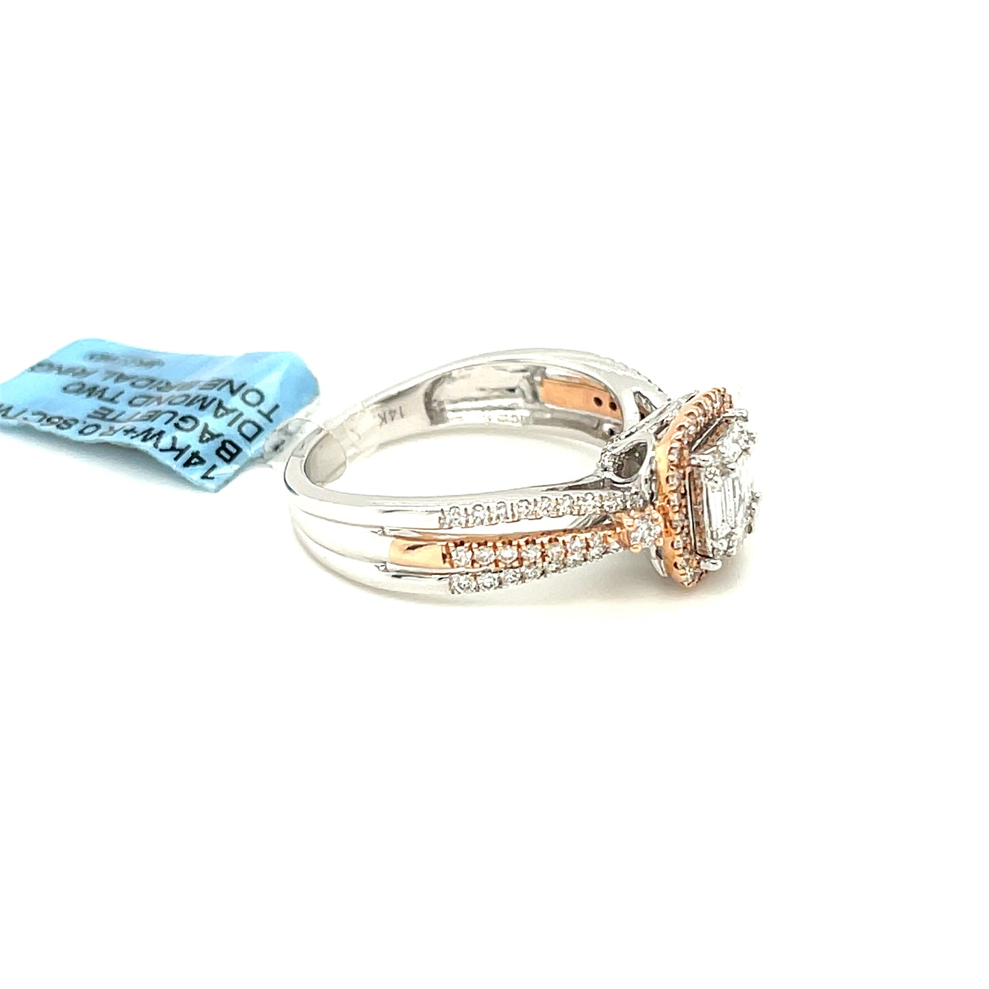 14K W+R 2-Tone 0.85ct Diamond Ladies Ring Si G