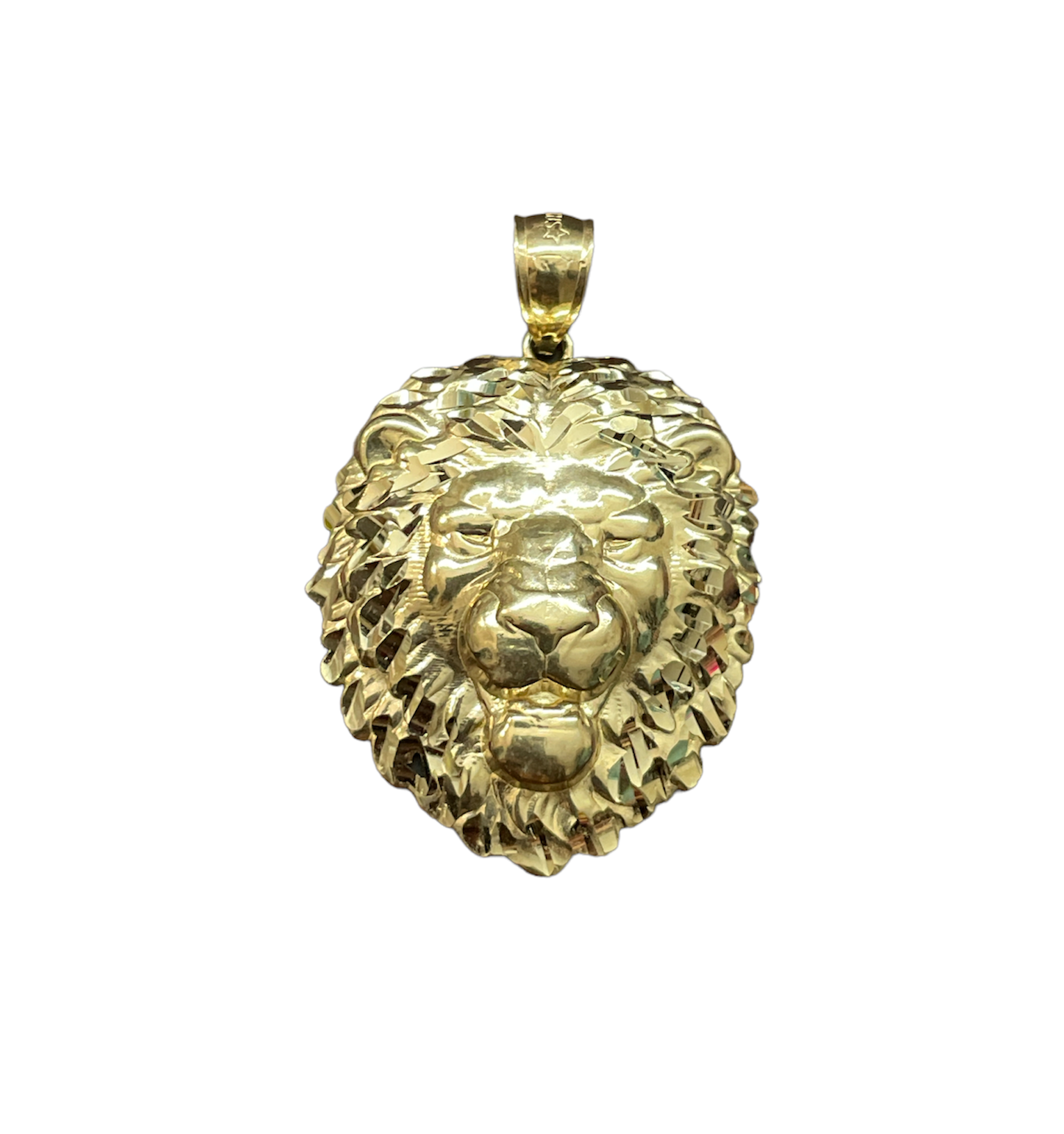 Gold lion 2025 head pendant