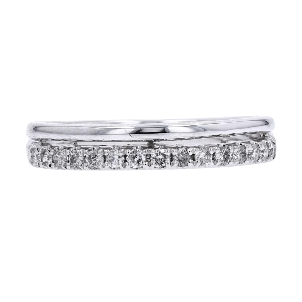 10K White .Gold 0.25ct Diamond Women's Band Si2, G
