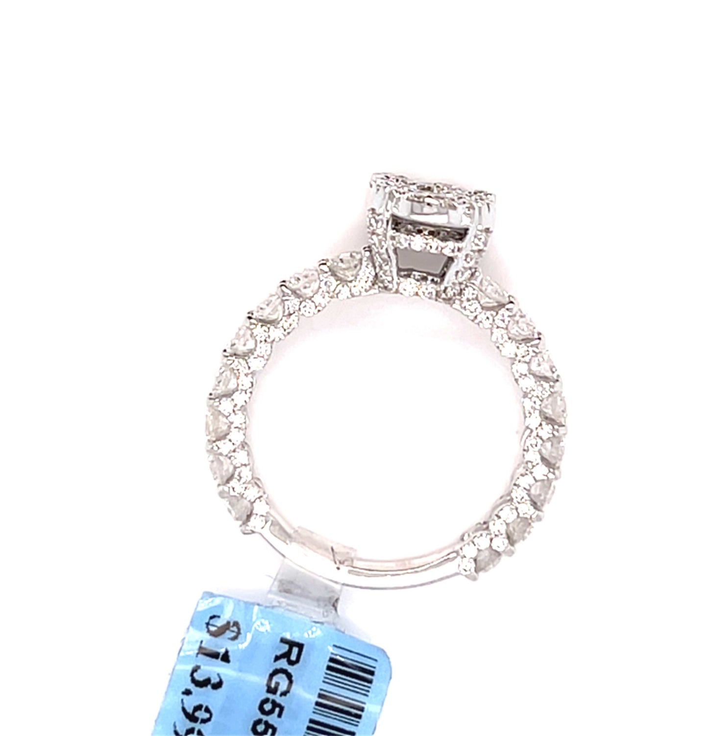 14K White Gold 2.00ct Diamond Cluster Ring Si1, G