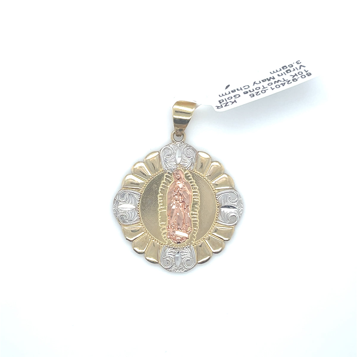 10K TwoTone Gold Virgin Mary C