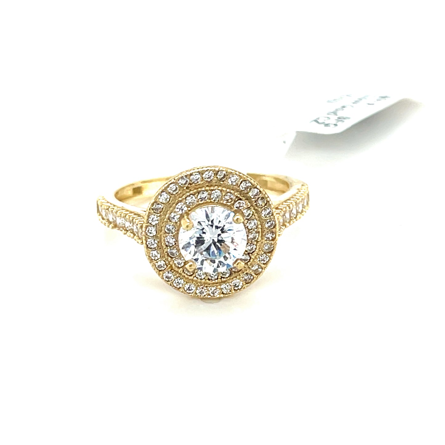 10K Yellow Gold CZ Ladies Ring