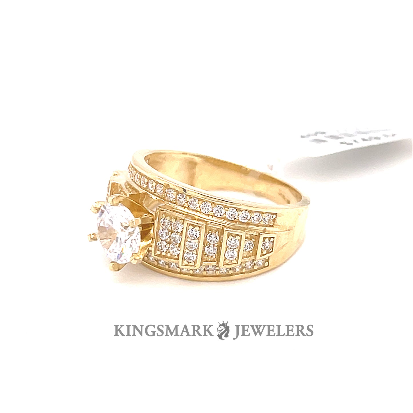 10K Yellow Gold CZ Ladies Ring