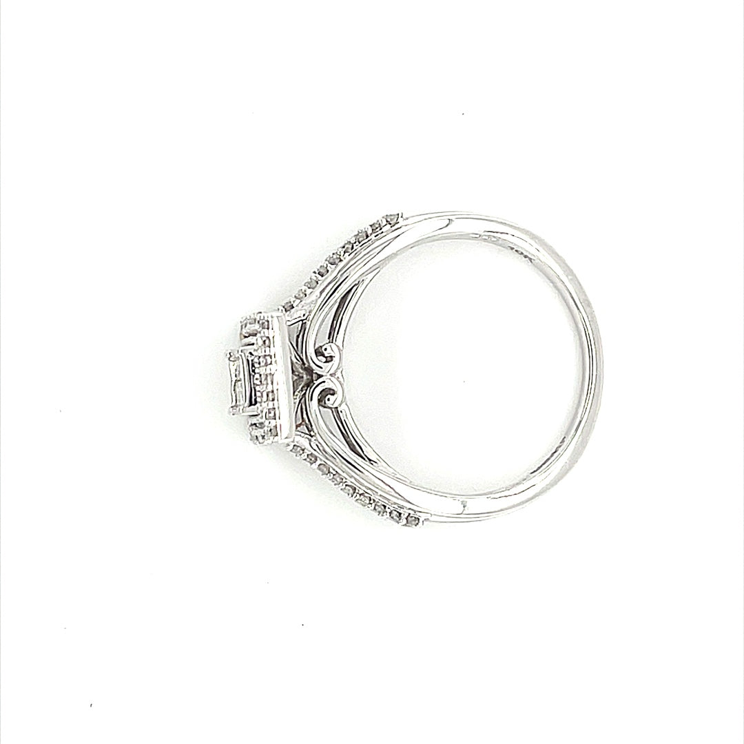 10K W.Gold 0.50ct Diamond Ladies Ring Si1, H