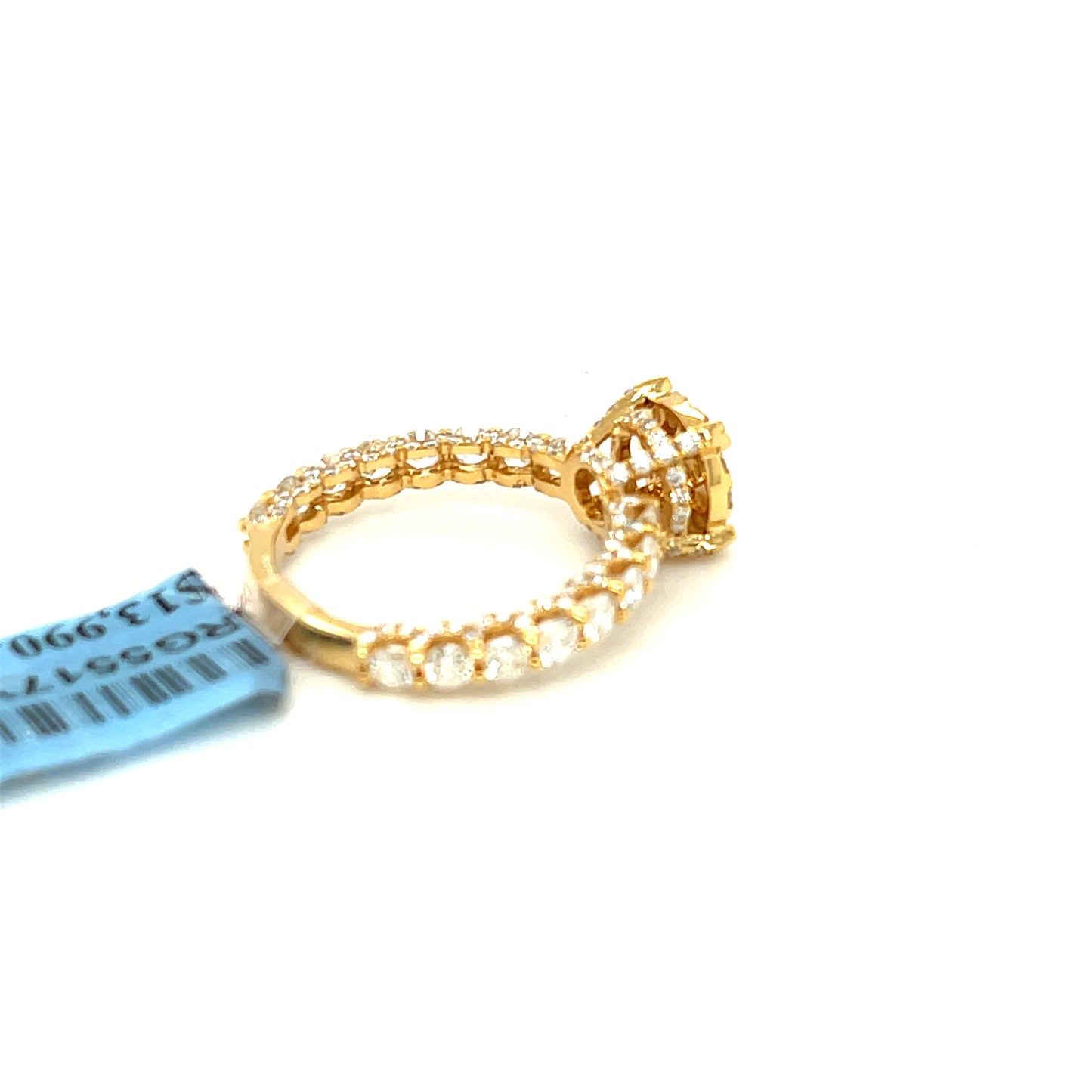 14K Yellow Gold 2.00ct Diamond Cluster Ladies Ring Si1, H