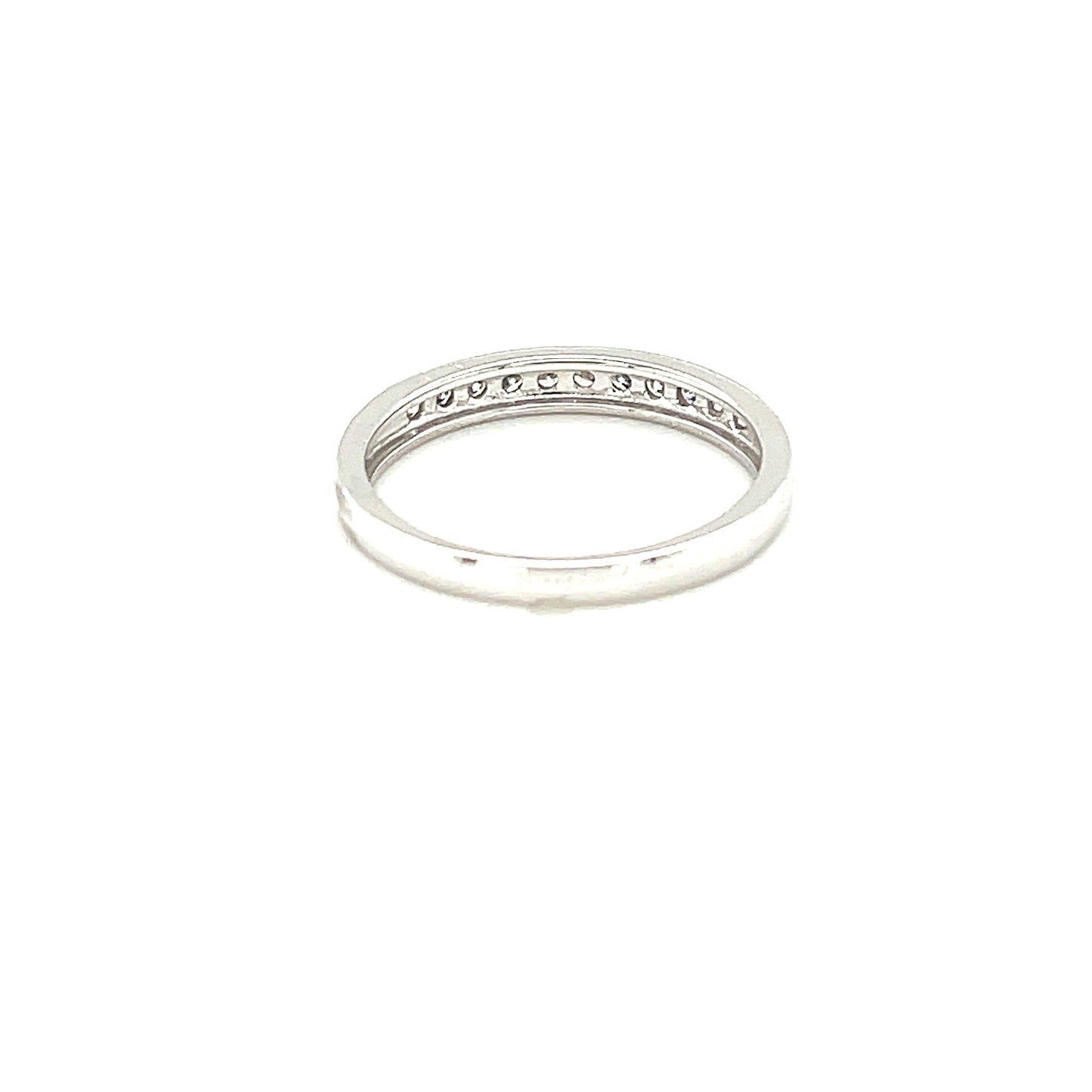 14K White .Gold 0.25ct Diamond Ladies Band Si2, H