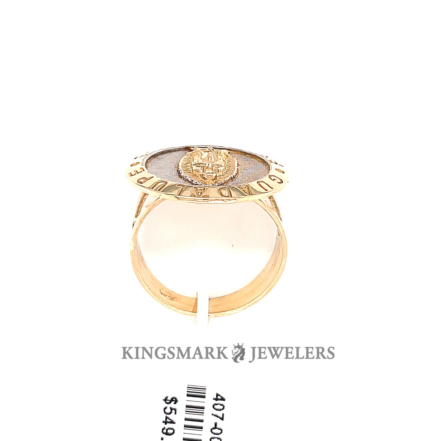 10K Yellow Gold Men's Ring Lady Guadalupe