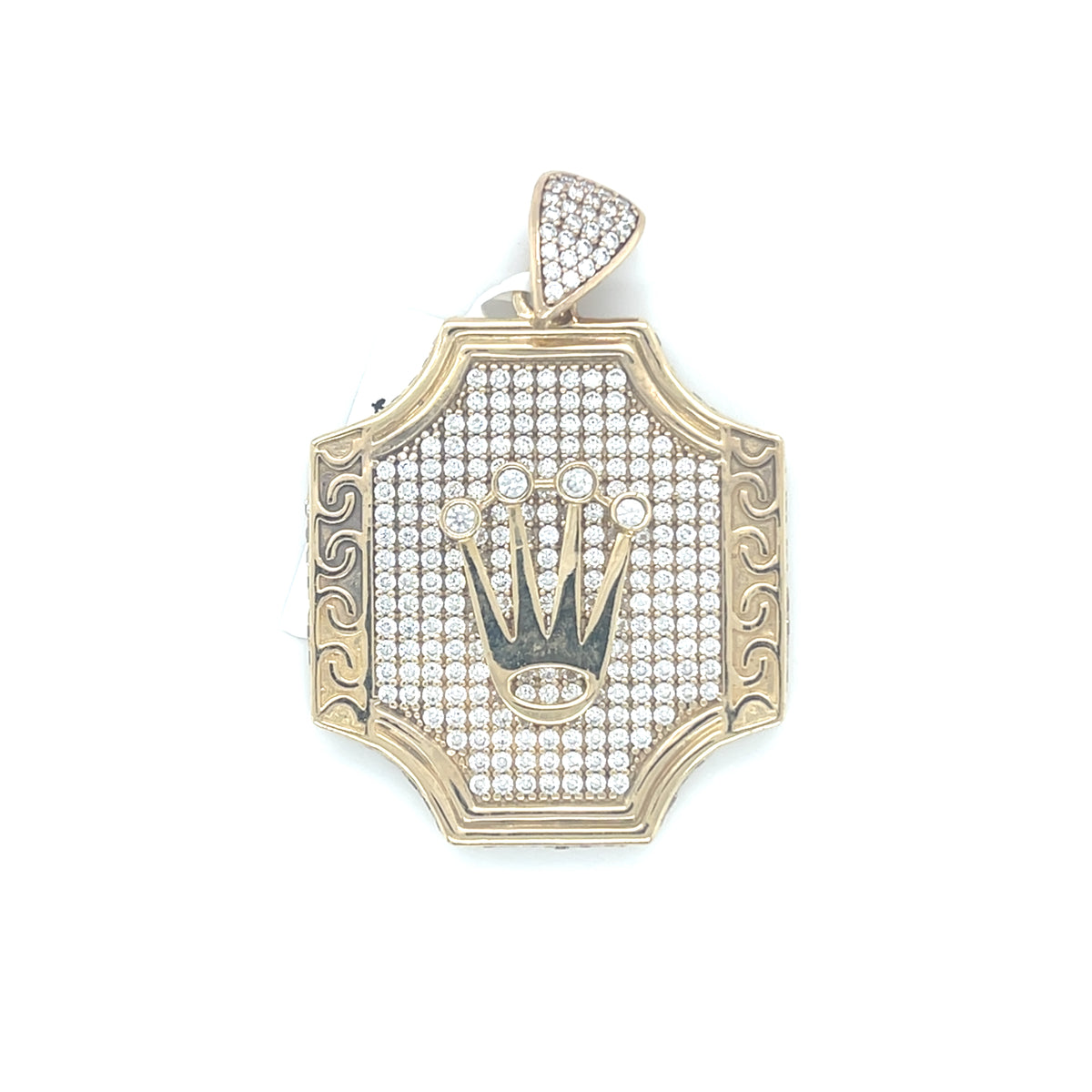 10K Y.Gold CZ Crown Charm (11g
