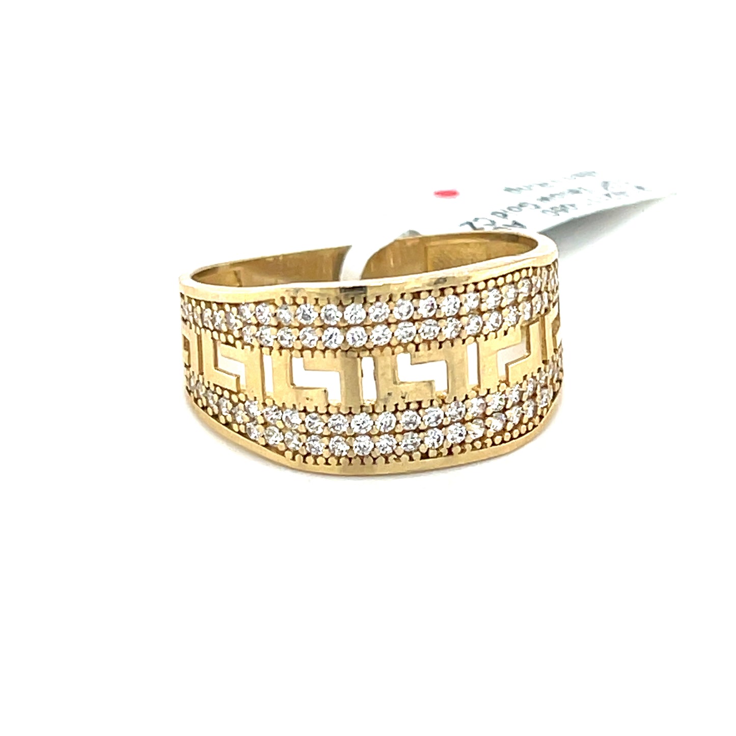 10K Yellow Gold CZ Men's Ring