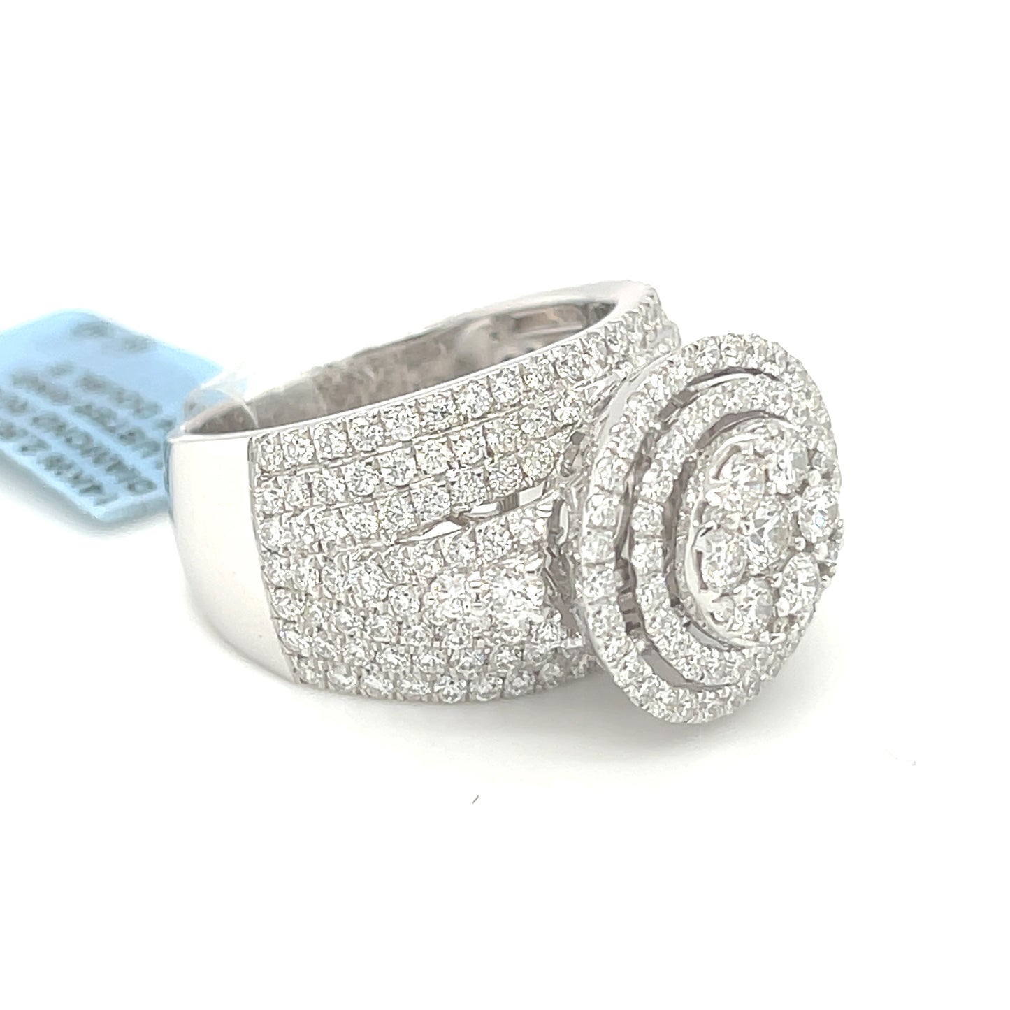 14KW Gold 2.50ct Diamond Cluster Halo Ring Si1, G