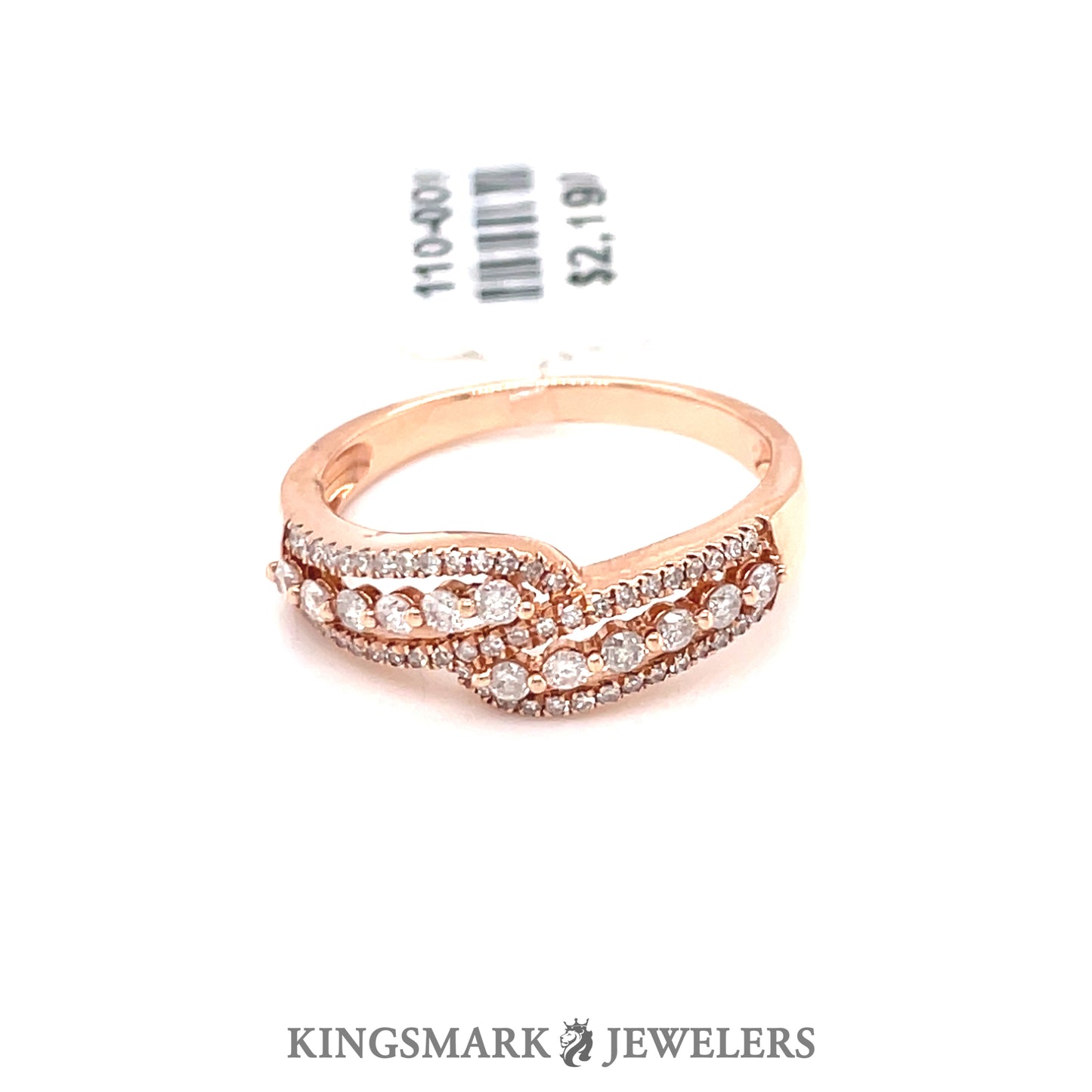 14K Rose Gold 0.45ct Diamond Ladies Band