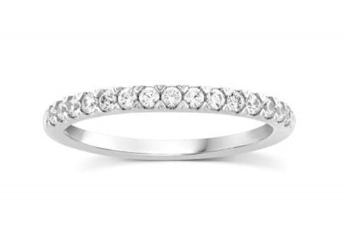 10K W.Gold 0.25ct Diamond Ladies Band Si2, H