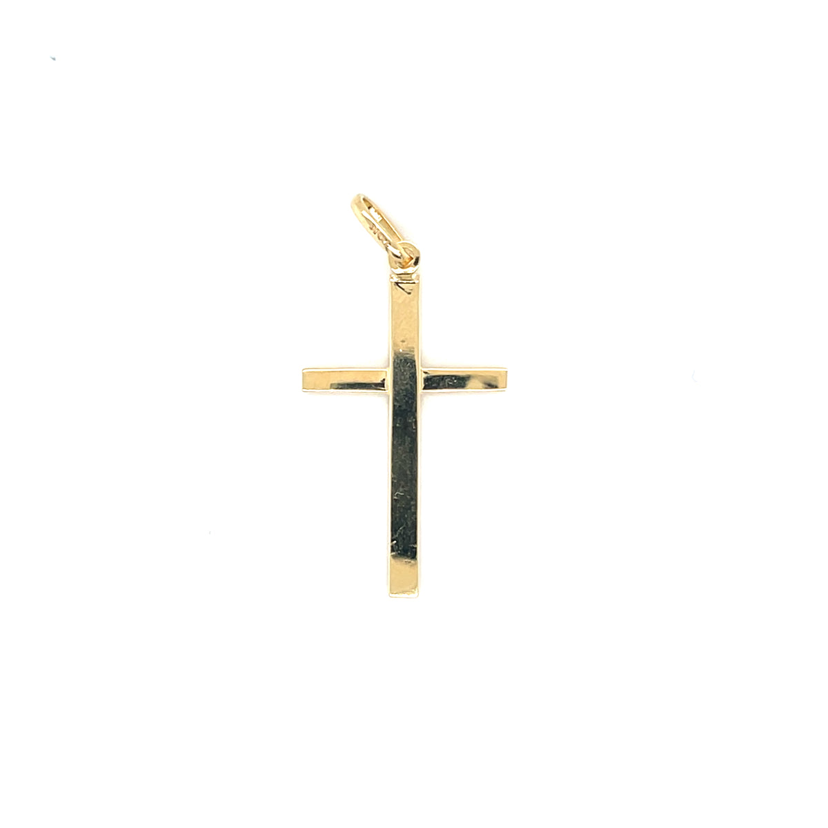 10KY Gold Small Plain Cross Ch