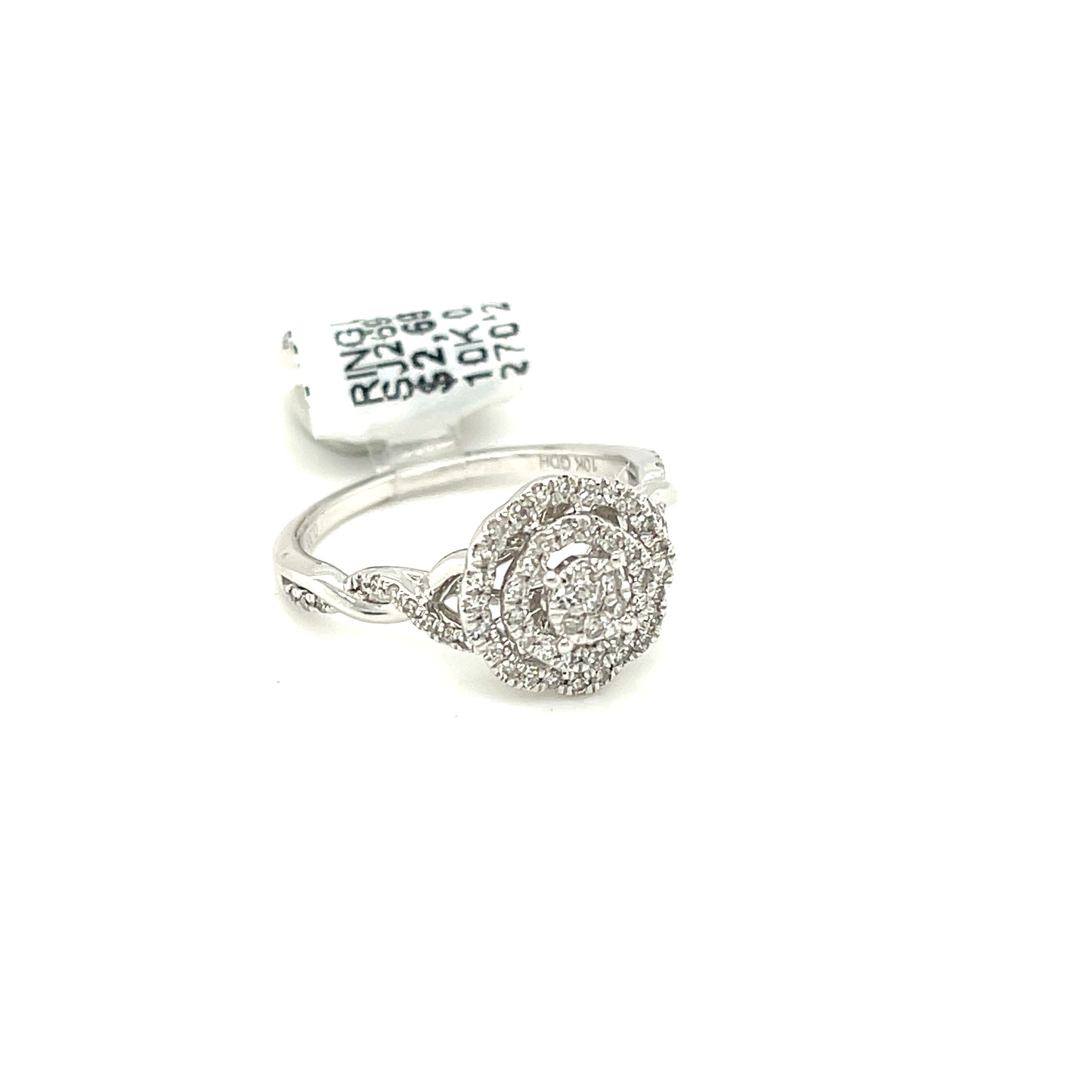 10K White Gold 0.33ct Diamond Ladies Ring Si G