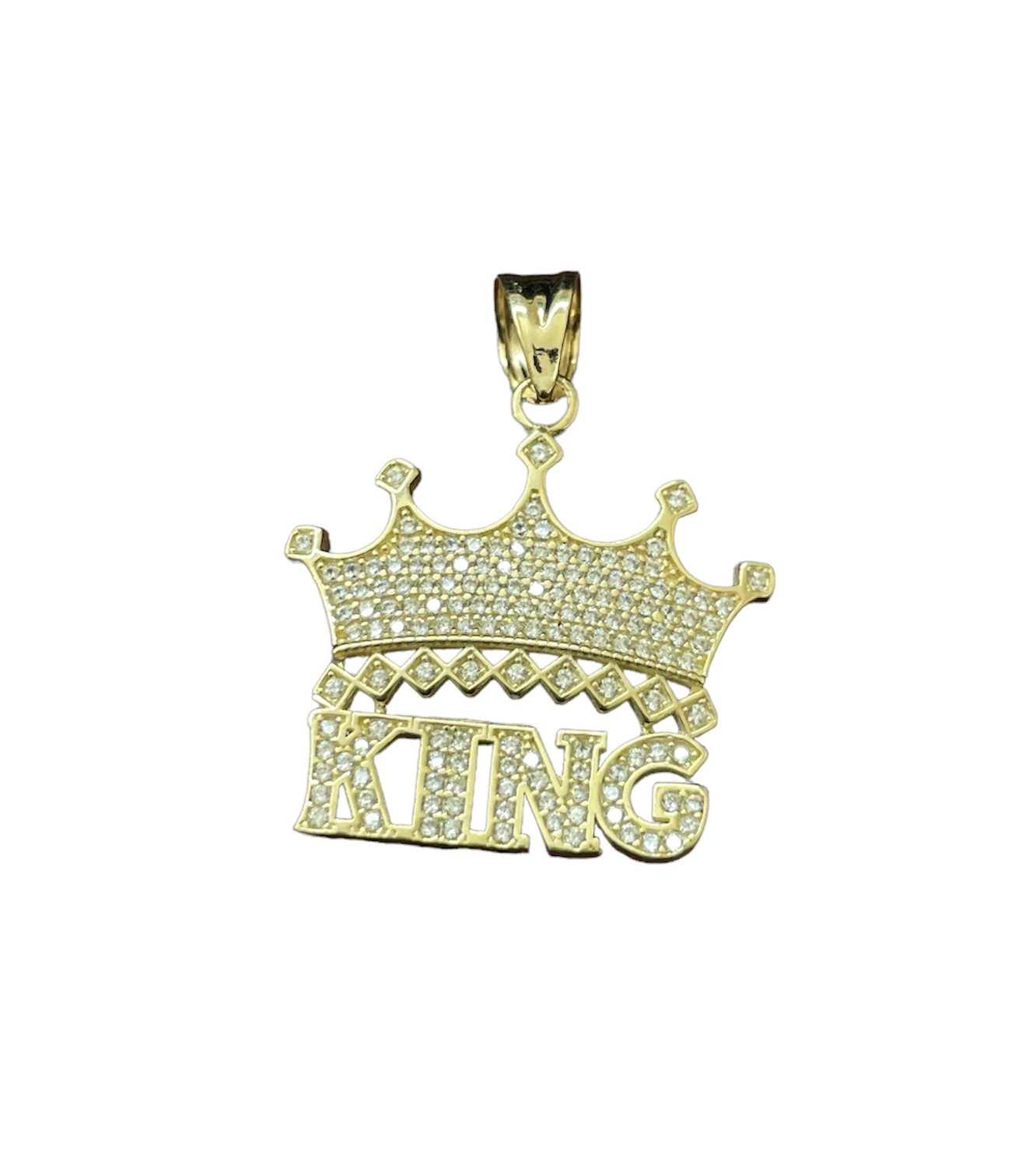 10K Y.Gold CZ King Crown Charm (3g)