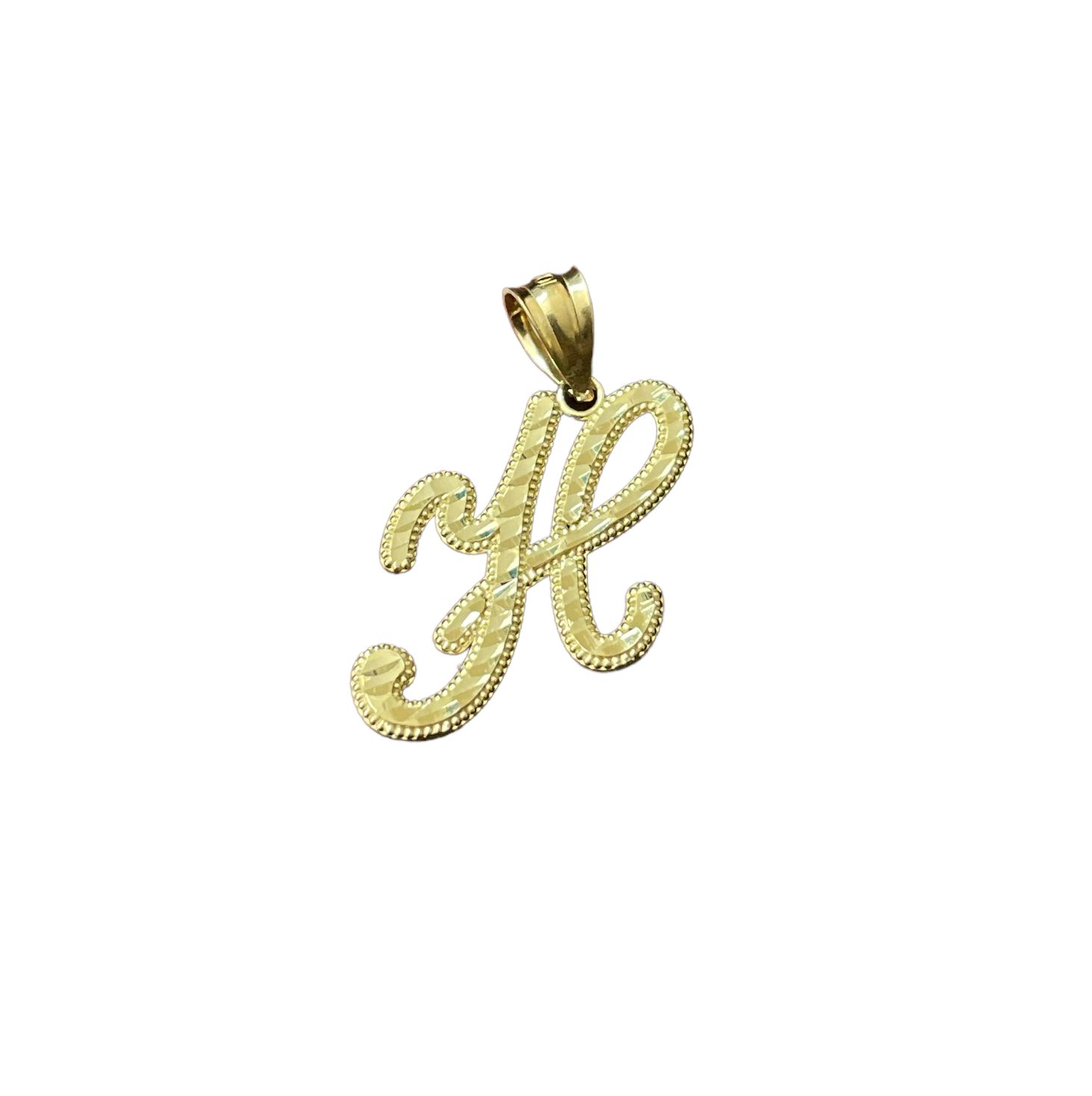 10k gold letter top charms
