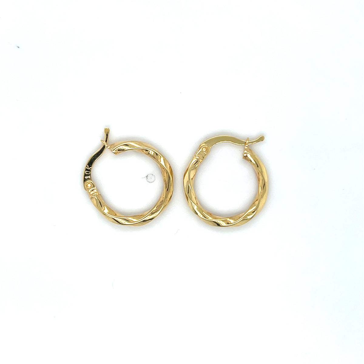 10KY Gold Small Twisted Hoop E