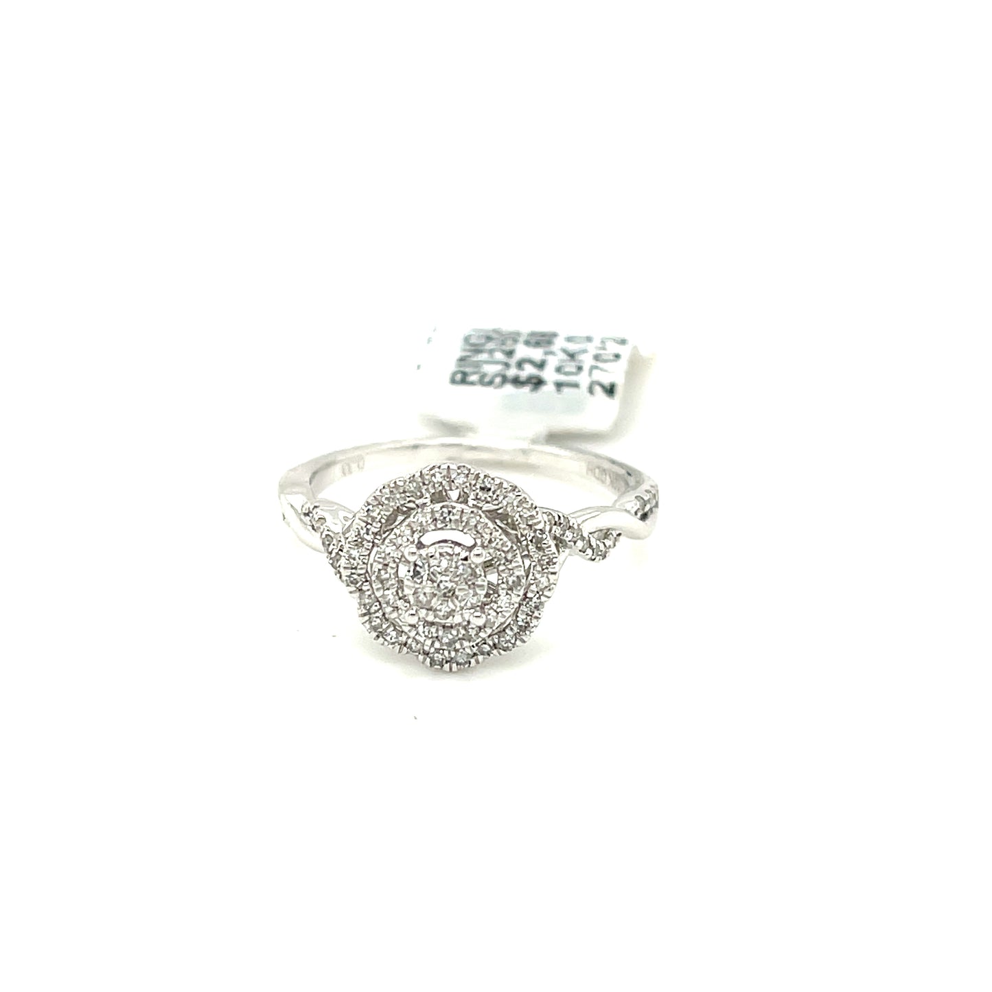 10K White Gold 0.33ct Diamond Ladies Ring Si G