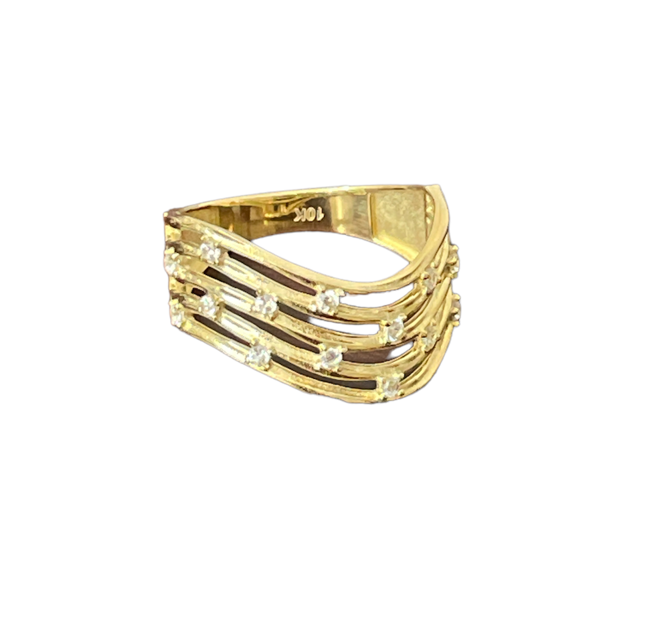 10K Y.Gold CZ Ladies Ring