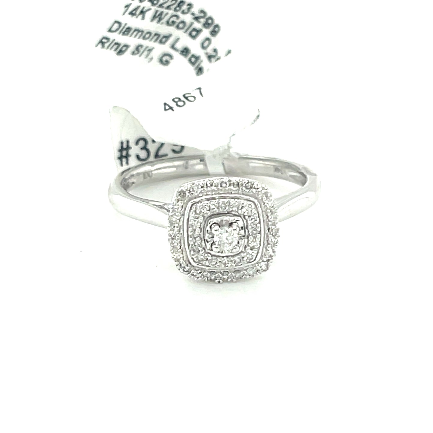 14K W.Gold 0.25ct Diamond Ladies Ring Si1, G