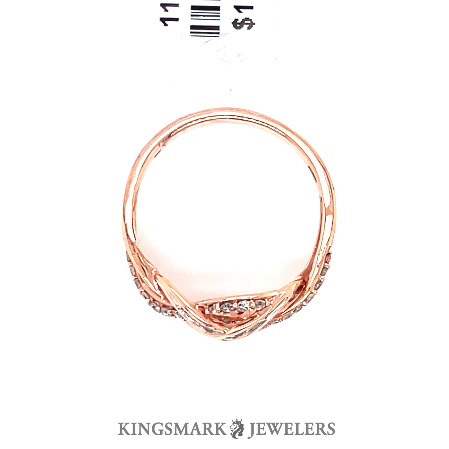 10K Rose Gold 0.35ct Diamond Ladies Band J/I