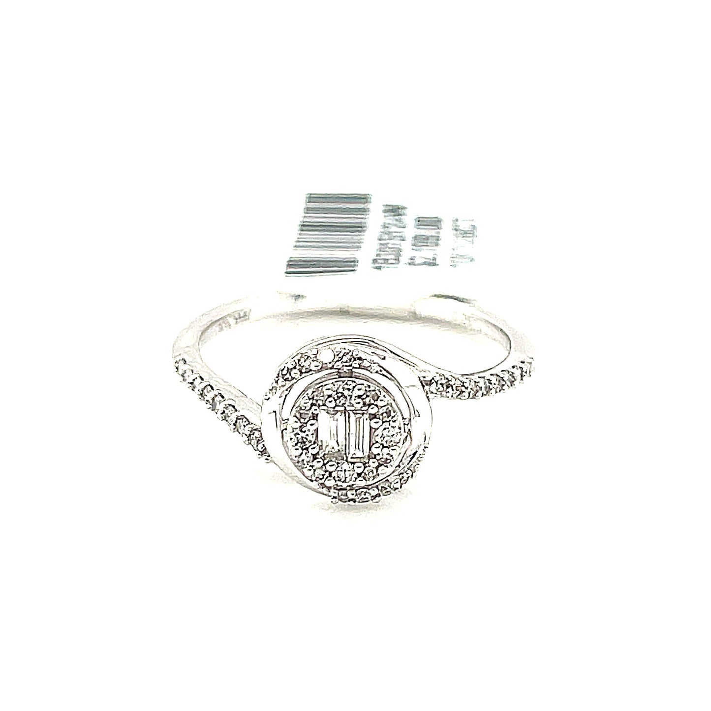 10K W.Gold 0.26ct Diamond Ladies Ring, Si2, H