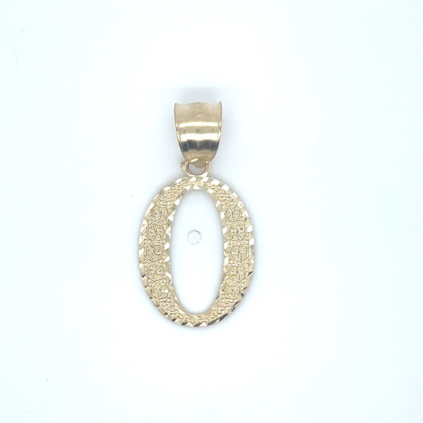 10K Yellow Gold Initial Charm Big Letter "E"