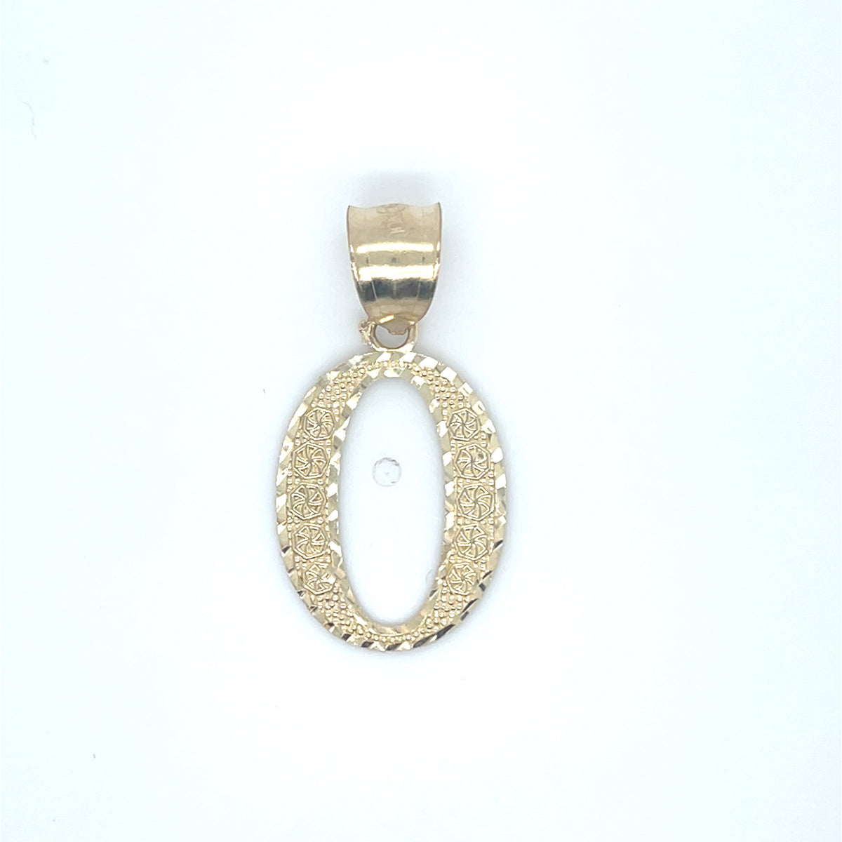 10K Yellow Gold Initial Charm Big Letter "E"