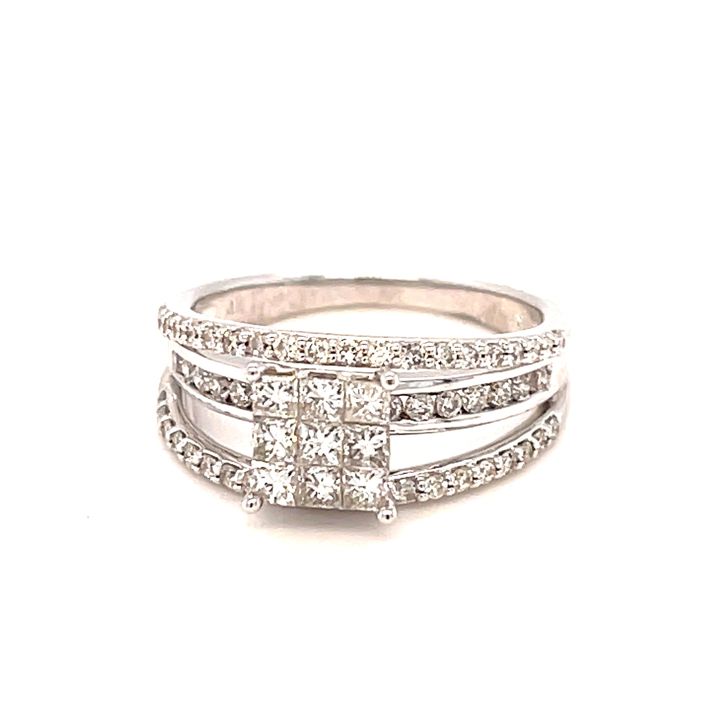 14K White .Gold 1.00ct Diamond Ladies Ring Si1, G