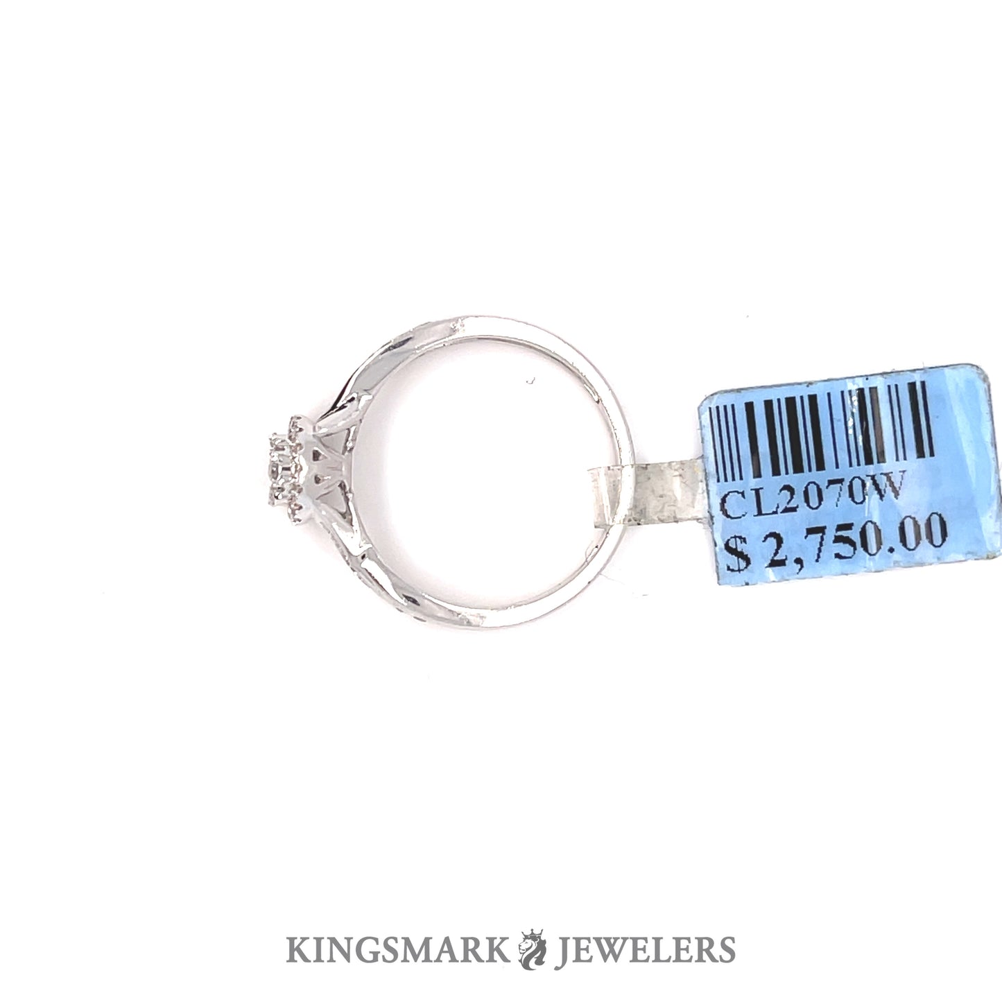 14K White Gold 0.33ct Diamond Cluster Ring SI2, H