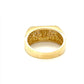 10K Yellow Gold Men's Ring with Medusa Head