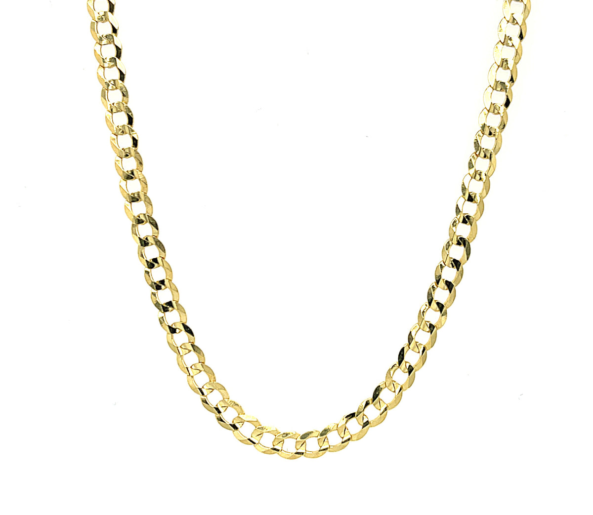 10KY Gold Solid Cuban Curb Cha