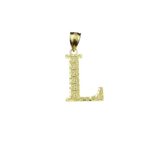 10K Yellow Gold Initial Charm