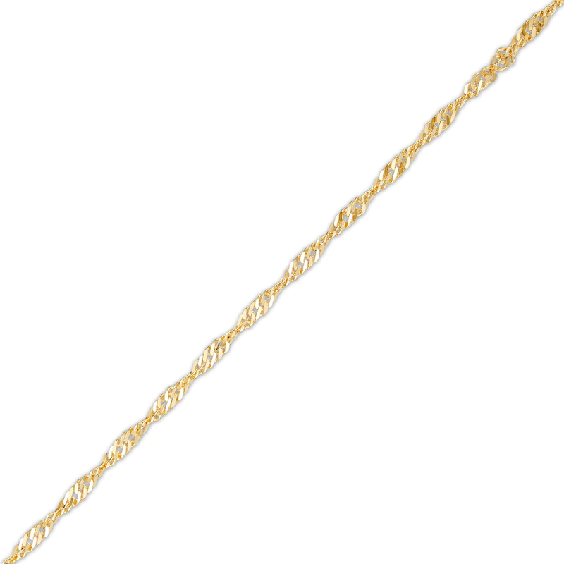 10K Y.Gold Singapore Link Anklet 10"