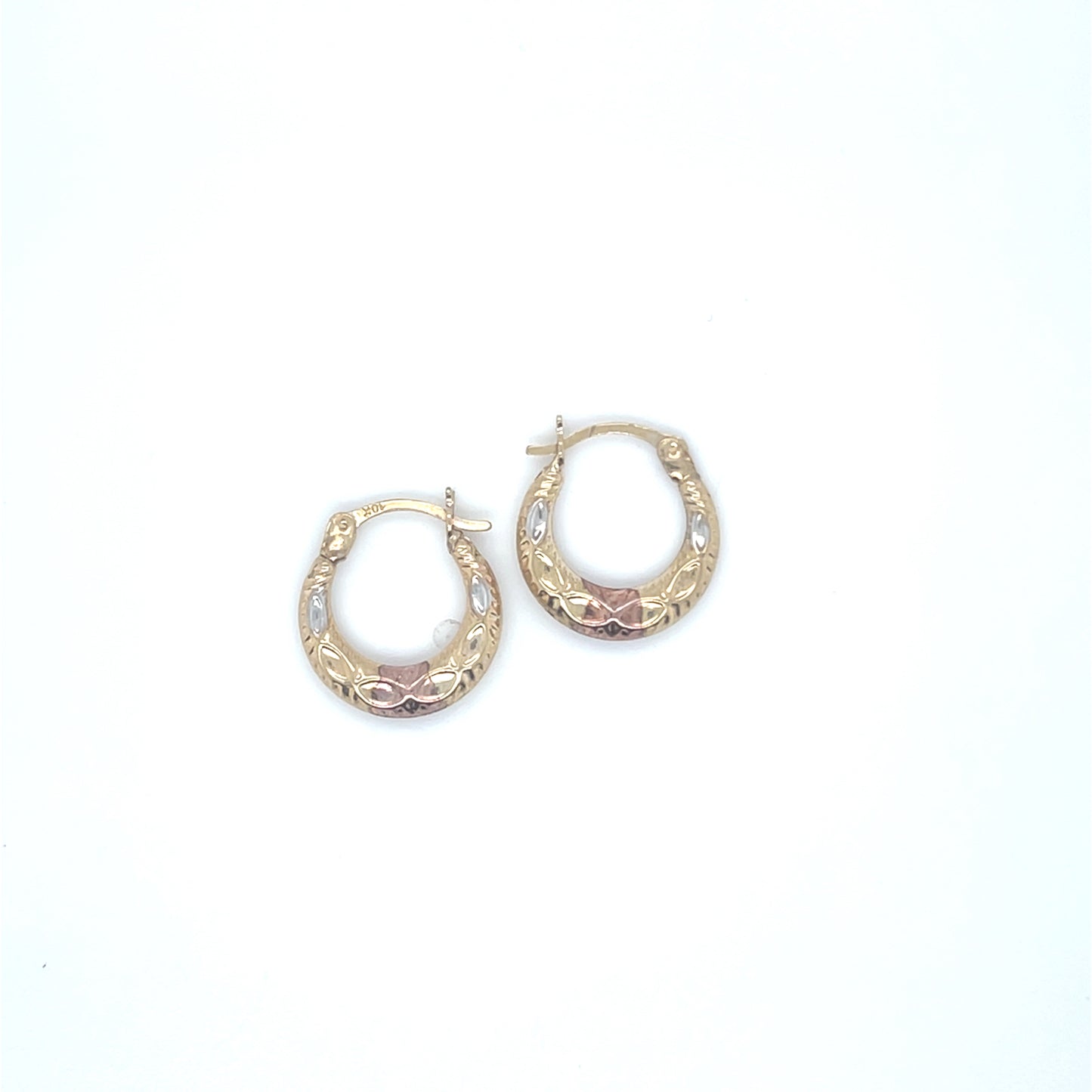 10K Y.Gold Tri-Color Baby Hoop