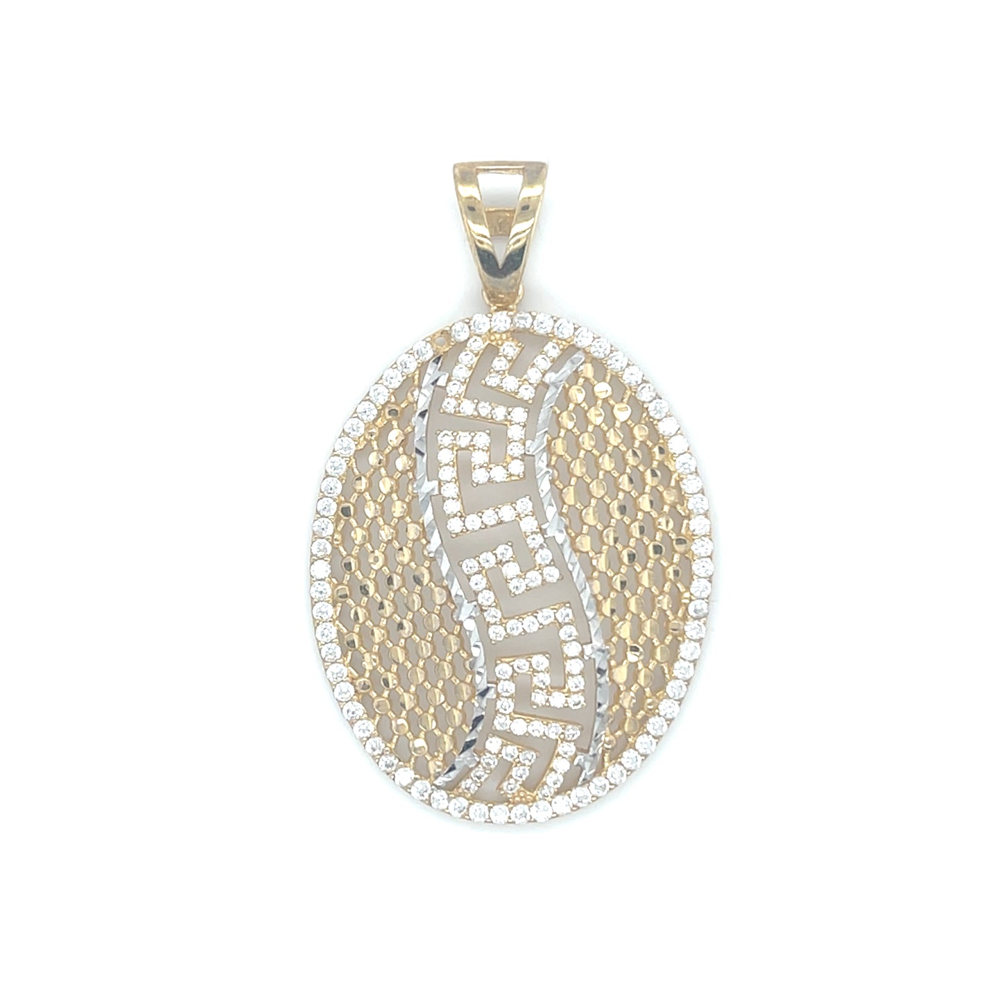 10K Yellow Gold CZ Filigree Ch