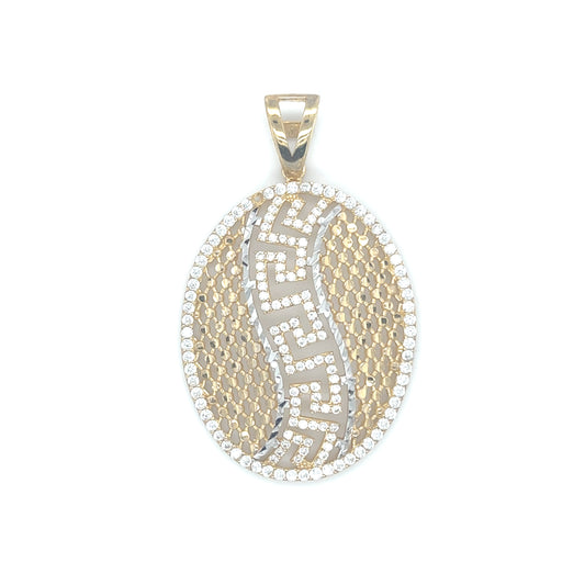 10K Yellow Gold CZ Filigree Ch