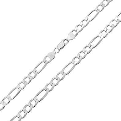 925 Sterling Silver Figaro Link Chain 3mm 24"