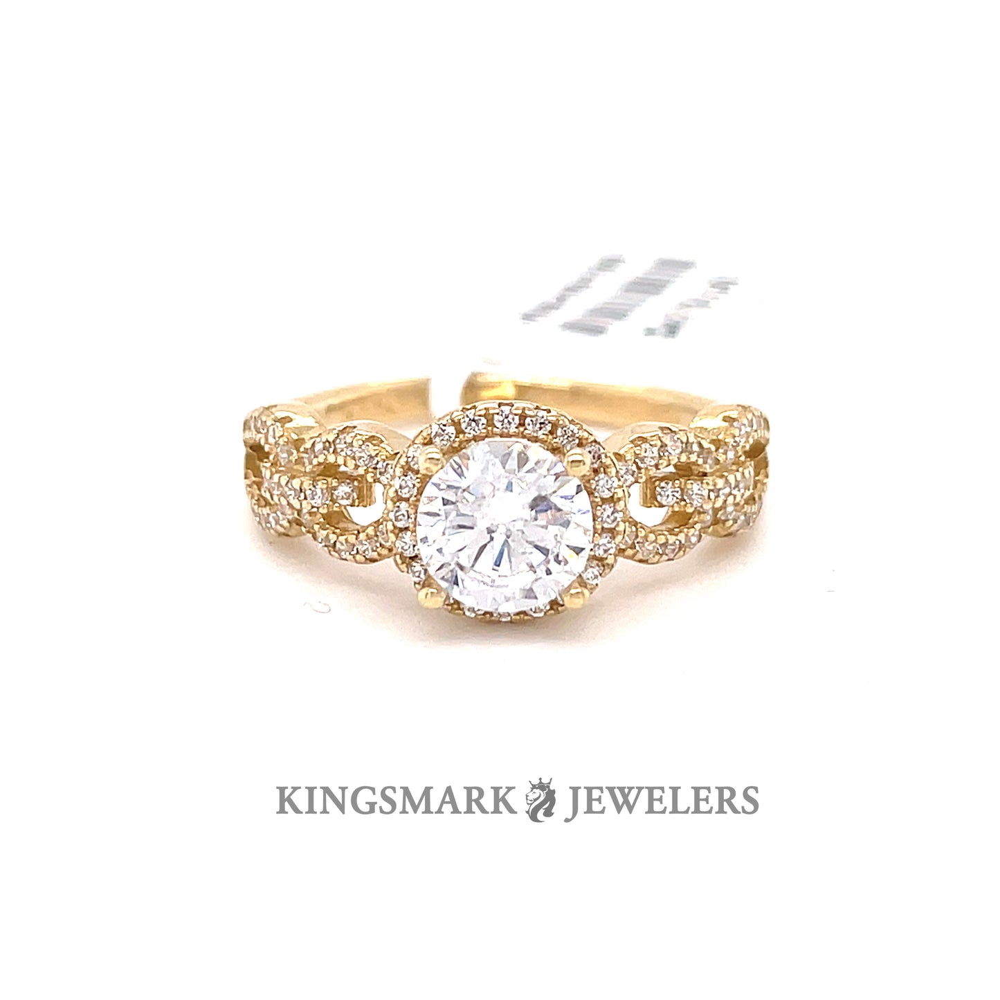 10K Yellow Gold CZ Ladies Ring