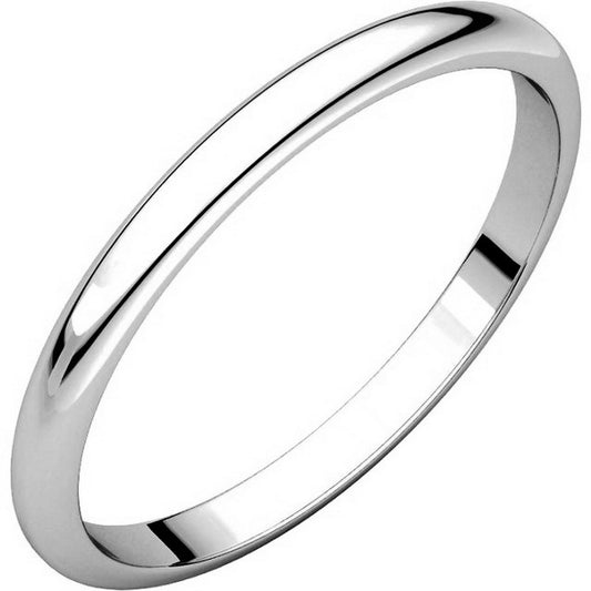 14K White Gold Plain Wedding B