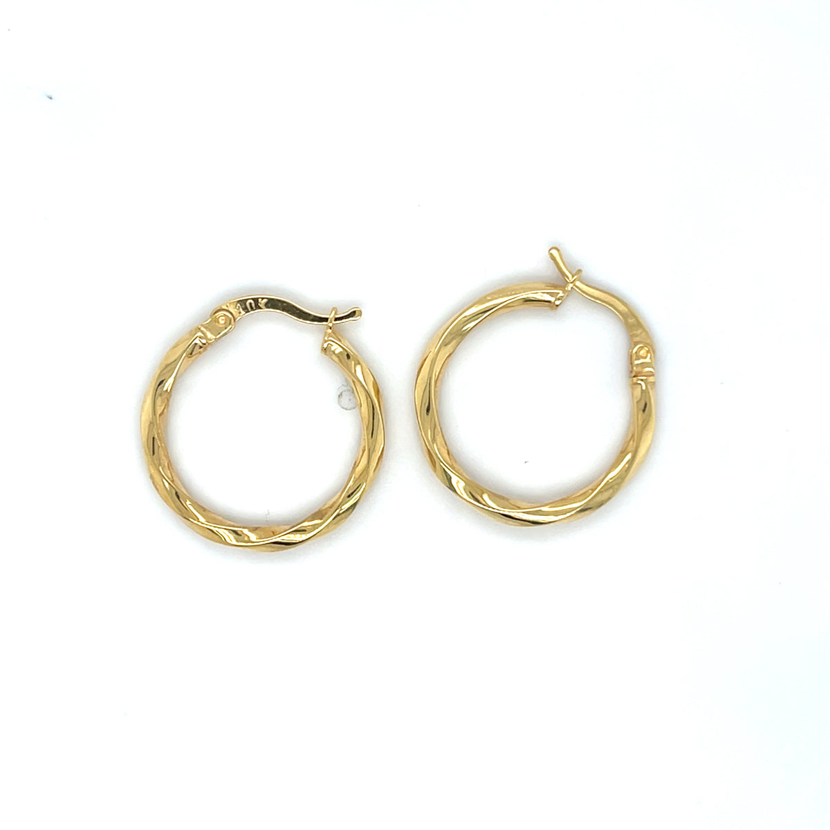 10KY Gold Small Twisted Hoops