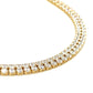 10K Yellow Gold Semi-Solid CZ Tennis Chain 2 Row 4.5mm 22"
Weight 15.