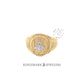10K Yellow Gold Men's Ring 2-Tone Masonic