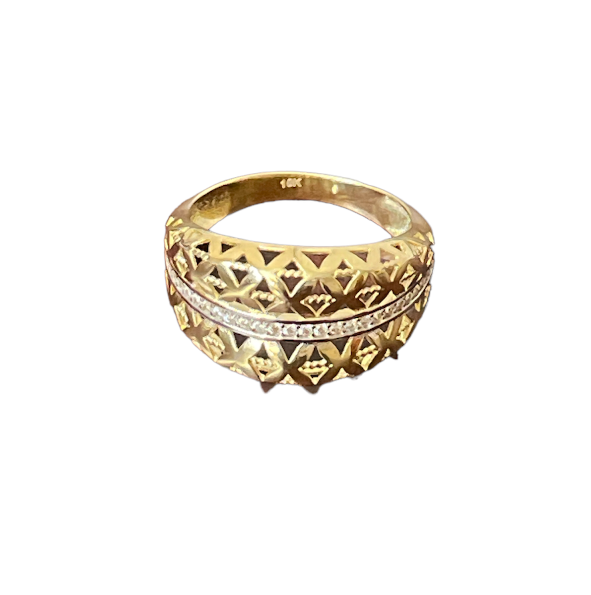 10K Y.Gold CZ Ladies Ring