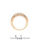 14K Yellow Gold 0.50ct Diamond Curved Band SI2, H