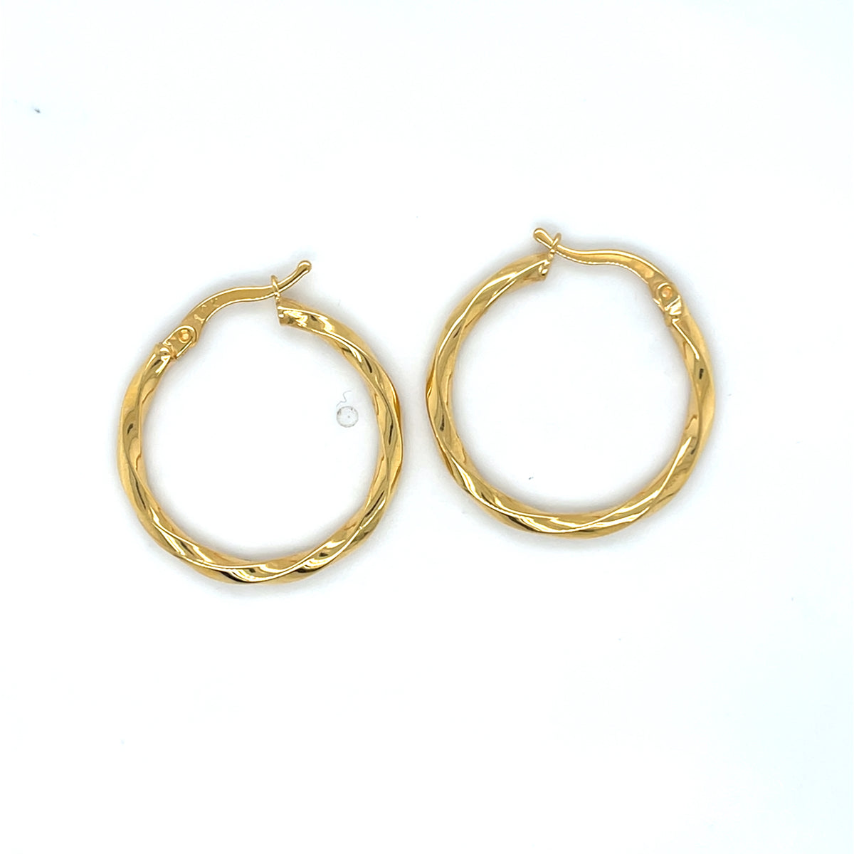 10KY Gold Medium Twisted Hoops