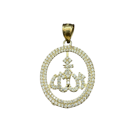 10K Y.Gold CZ Muslim Religious Charm (3g)